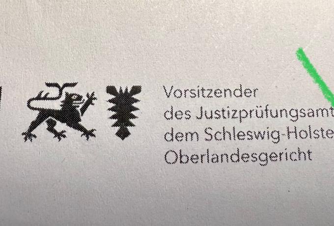 Erfolg im Überdenkungsverfahren in Schleswig-Holstein bei Staatlicher Pflichtfachprüfung